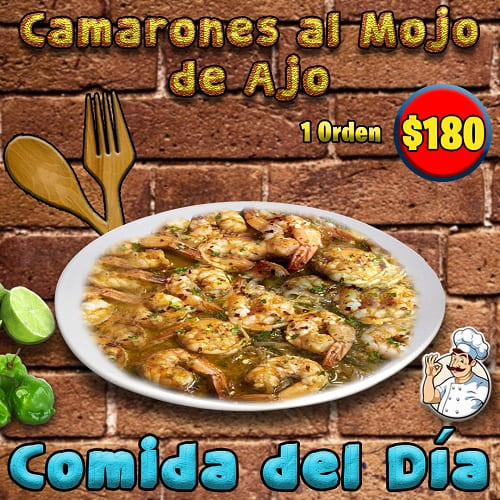 Camarones al Mojo de Ajo 180