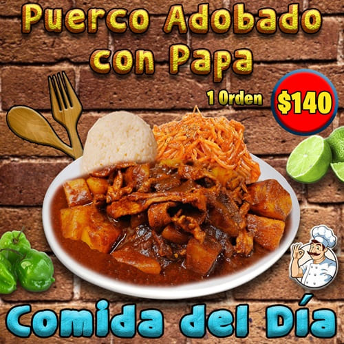 Puerco Adobado con Papa